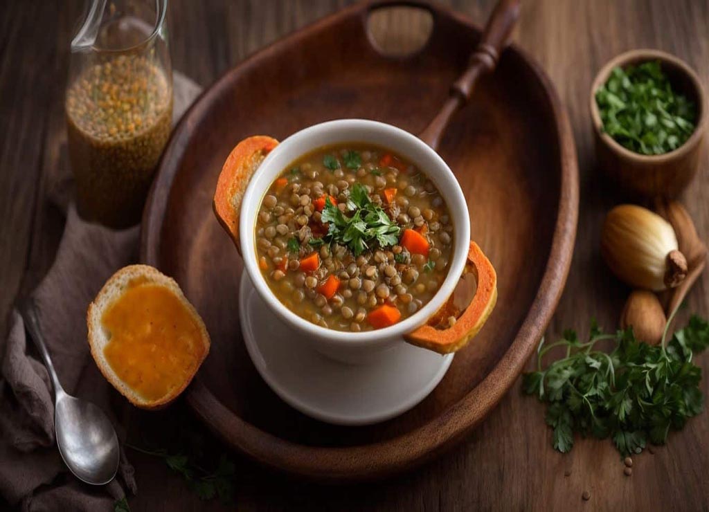 عدس در رژیم کتوژنیک خوراک عدسی در ظرف عدس در رژیم کتوژنیک خوراک عدسی در ظرف